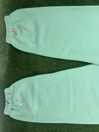 Palm Angels PXP Painted Sweatpants Seafoam Yellow Medium Brand New