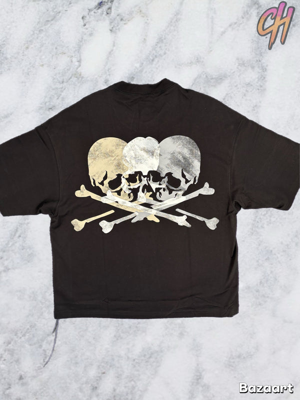 Mastermind World Boxy Faded Logo Black T-Shirt Size Medium (MSRP: $1129.00)