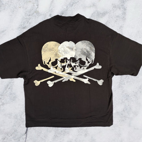 Mastermind World Boxy Faded Logo Black T-Shirt Size Medium (MSRP: $1129.00)
