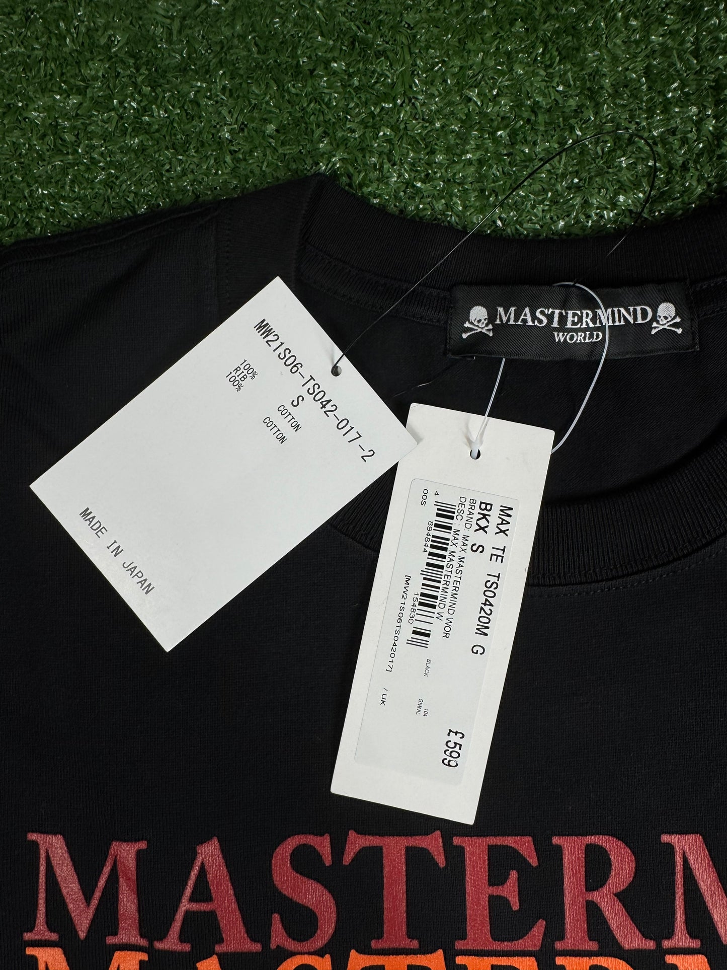 Mastermind Vs. Bape Multi-Logo Black S/S T-Shirt Size Small