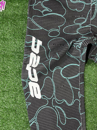 Bape Text Code Camo Black Jogger Sweatpants Size Small