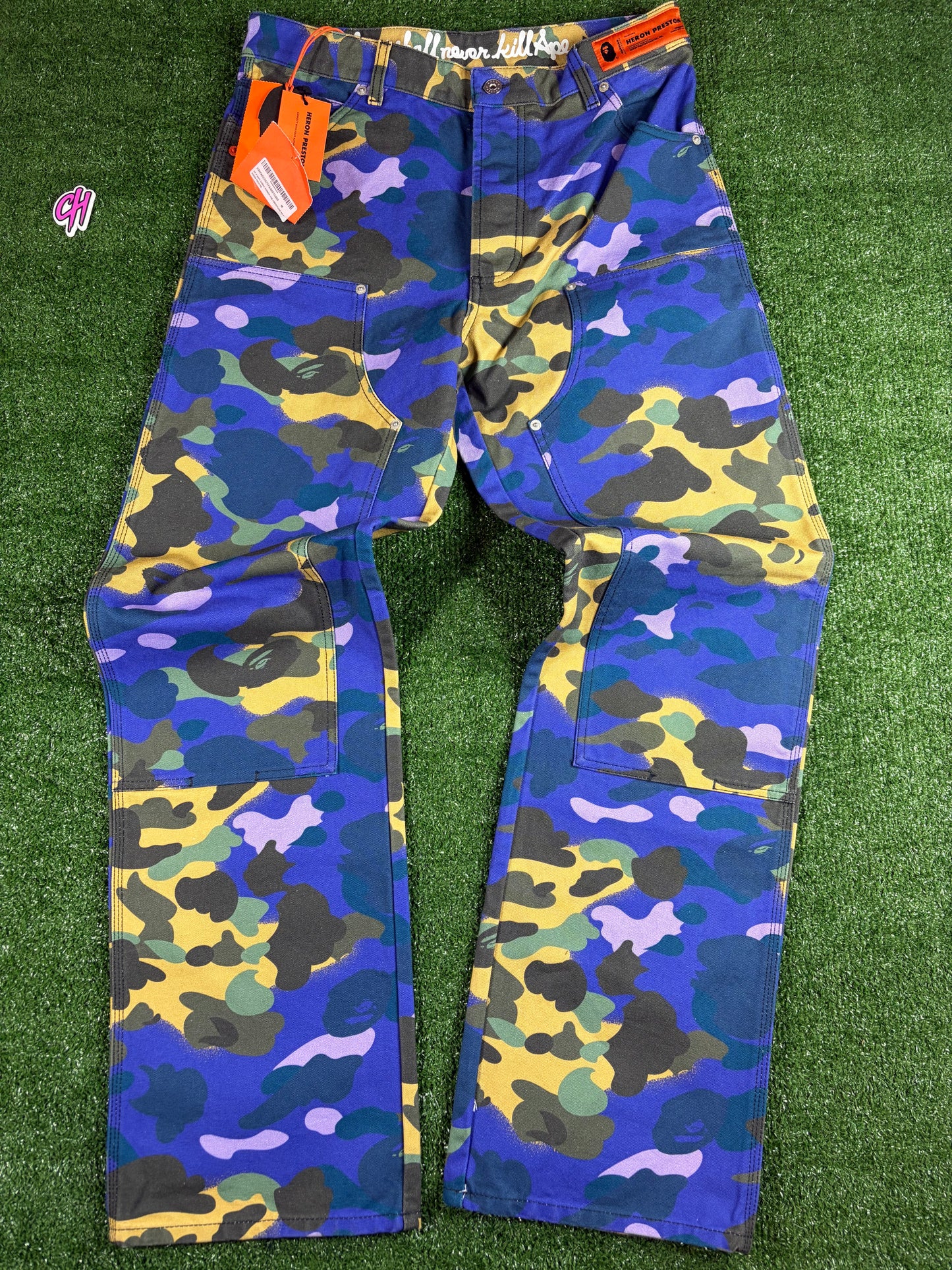 BAPE x Heron Preston 1st Camo Duck Painter Pants Small