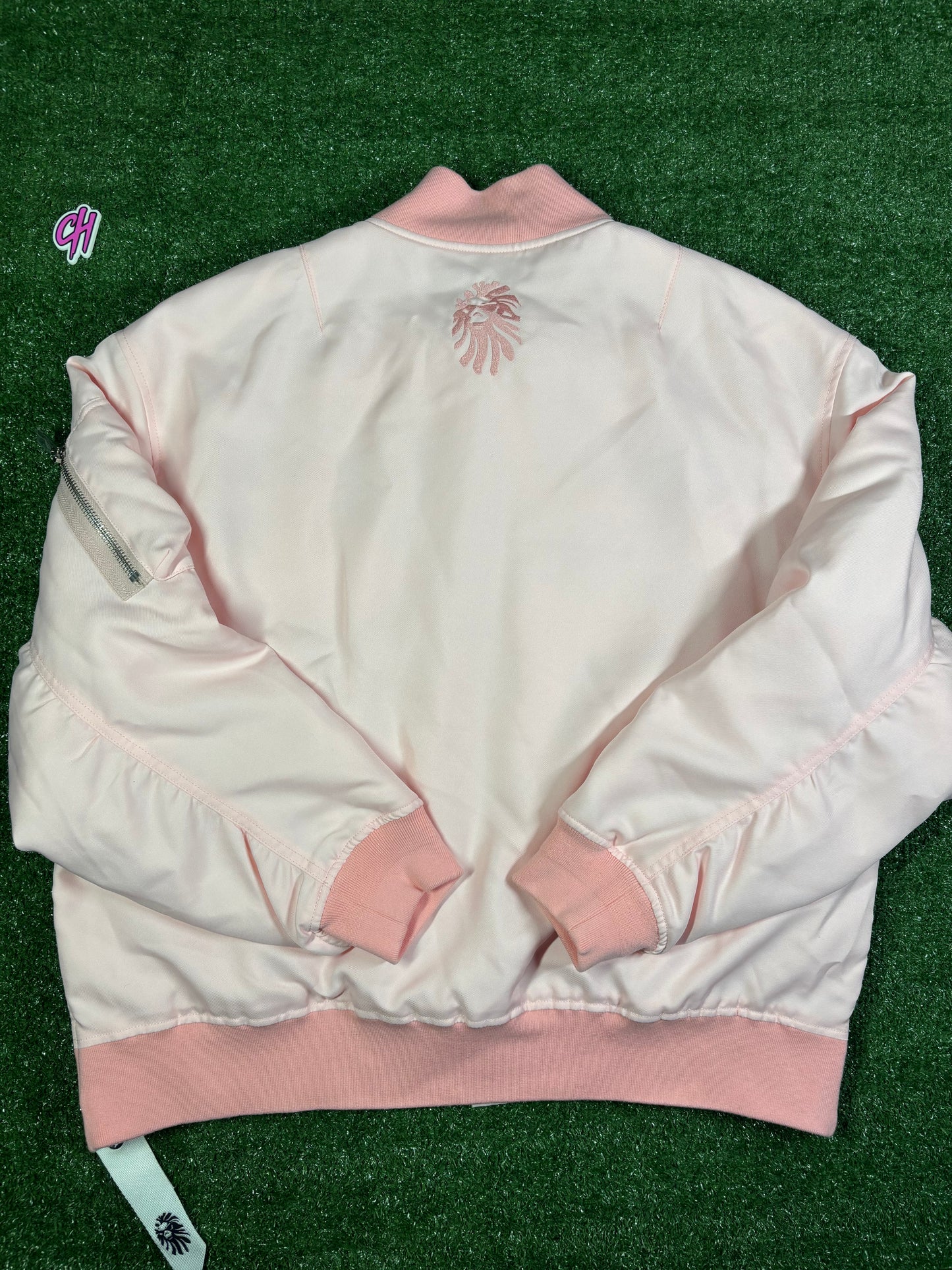 Bape Black Pink Satin Bomber Jacket Size XL (MSRP: $900)