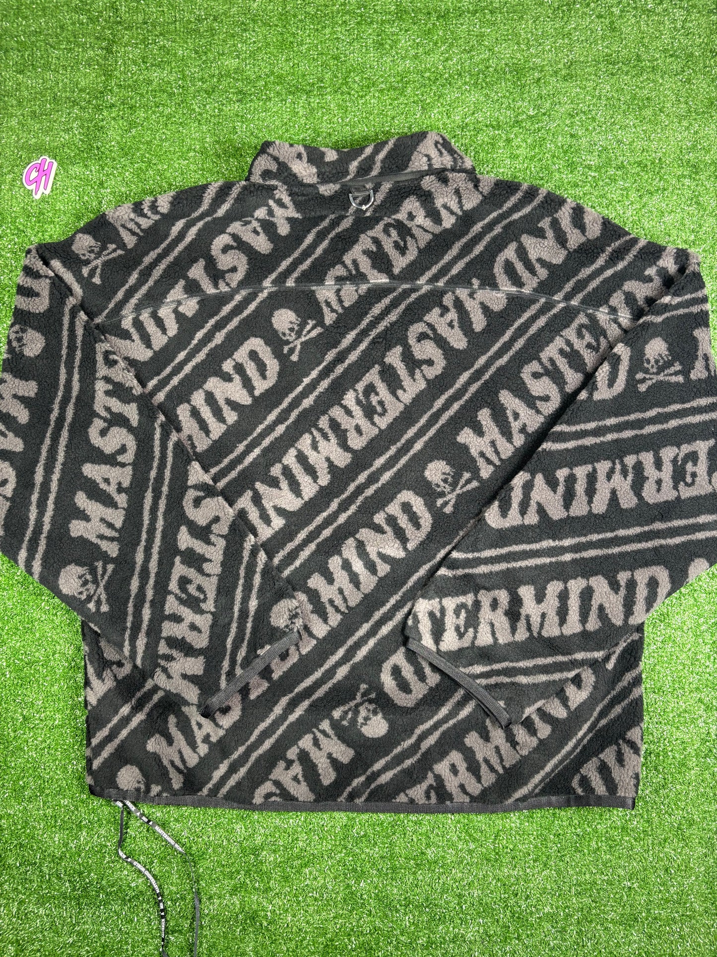 Mastermind Vs. Bape 'All Over' Black Sherpa Blouson Size Medium (MSRP: $2,275)