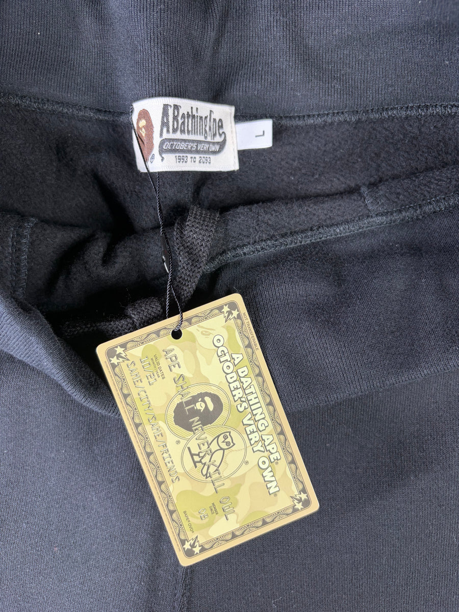 Bape X OVO Black Slim Fit Sweatpants Size XL