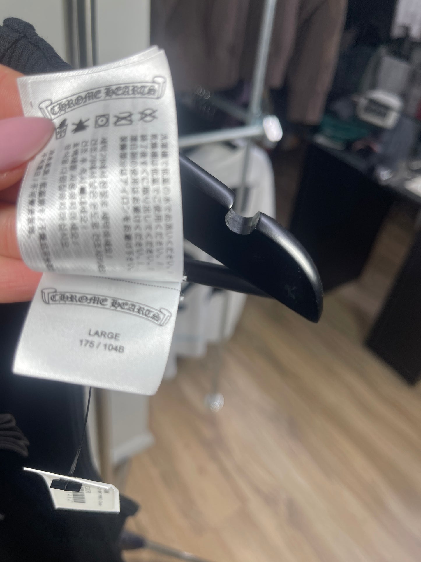 Chrome Hearts T-Bar Cross Logo Black Tank Top - Size Large