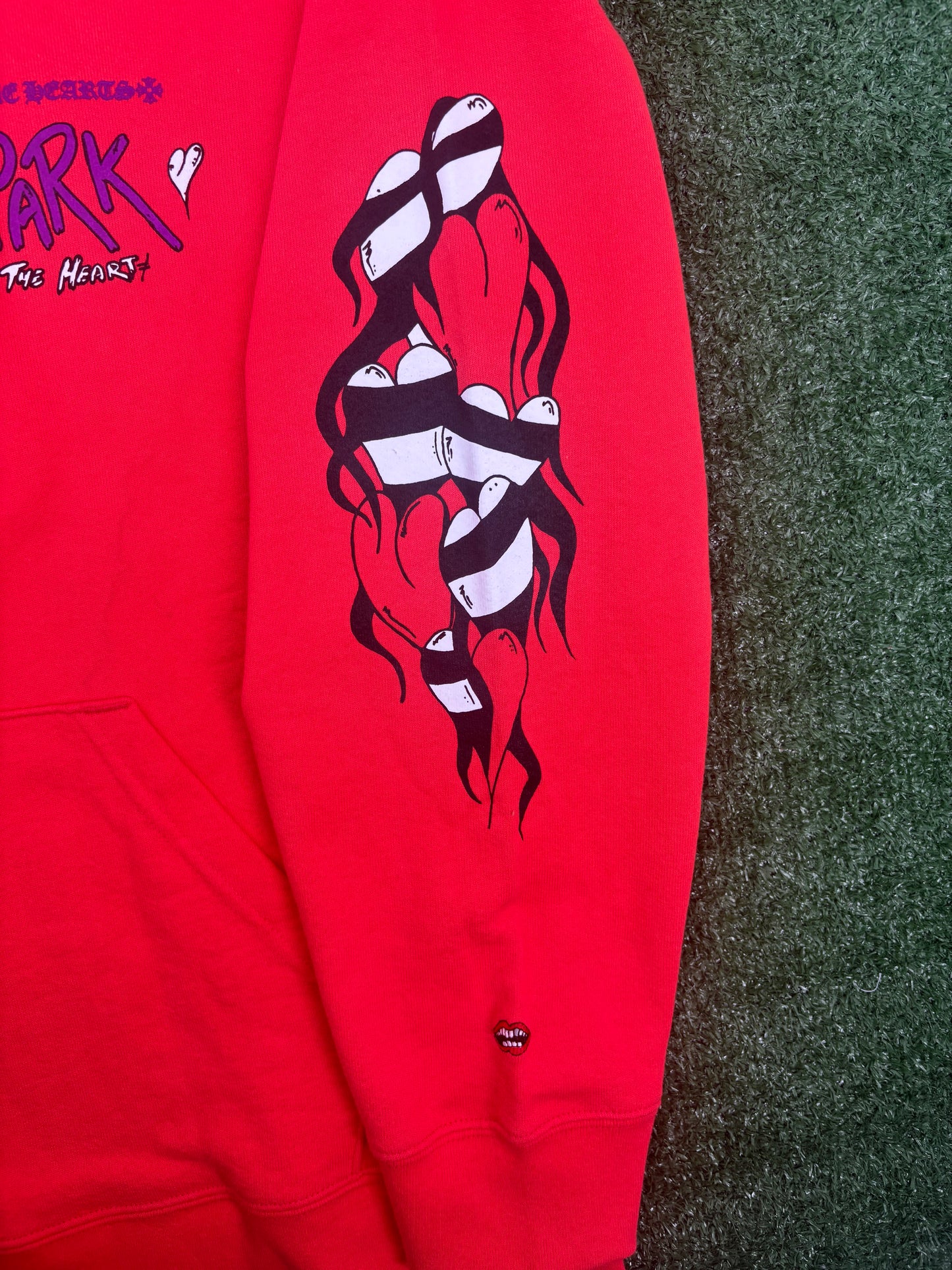 Chrome Hearts Matty Boy "Sadistic Lipstick" Red Pullover Hoodie Size XL