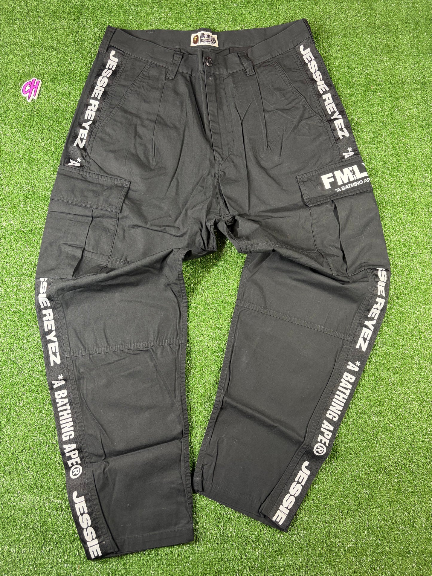 Bape X Jessie Reyez 6 Pocket Black Cargo Pants Size Small