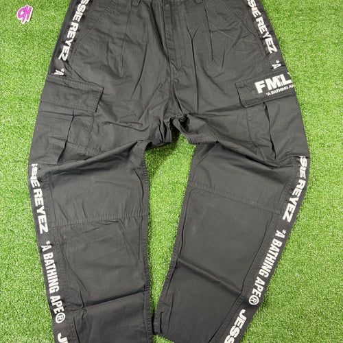 Bape X Jessie Reyez 6 Pocket Black Cargo Pants Size Large