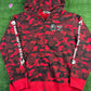 BAPE x Faze Clan Red Camo Full Zip Hoodie Size XXL