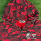 BAPE x Faze Clan Red Camo Full Zip Hoodie Size XXL