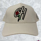 Central Hype Embroidered Rose Logo Beige SnapBack Hat