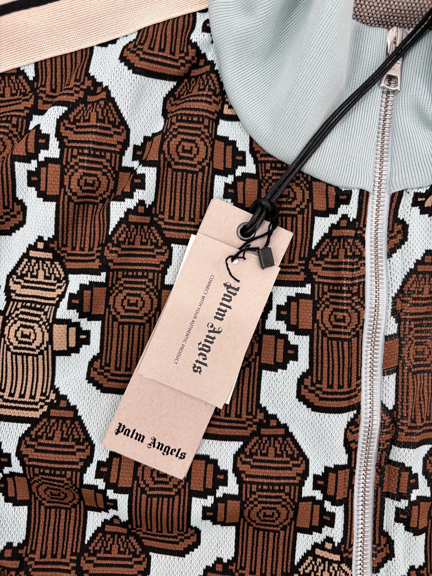 Palm Angels Fire Hydrant Jacquard Track Jacket Size XXL (MSRP: $695.00)