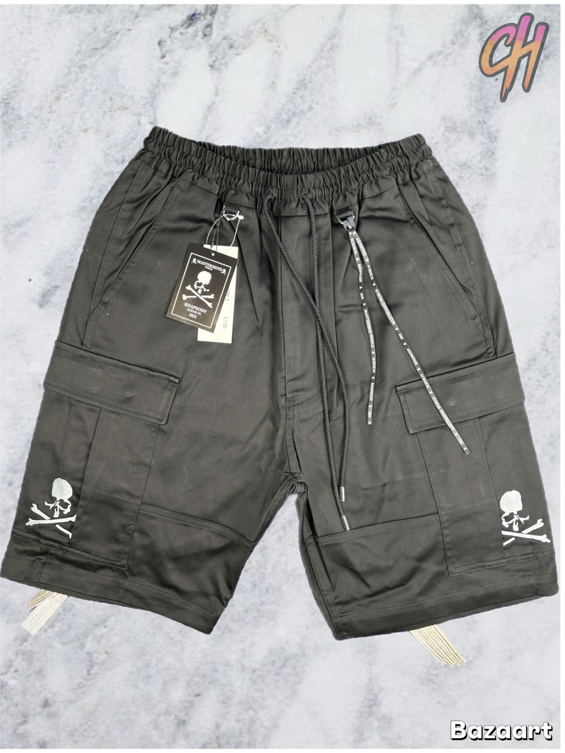 Mastermind Vs. Bape Masterseed Black Cargo Short Pants Size Small