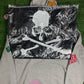 Mastrmind World Vs. Bape All-Over Embroidered Grey Hoodie Size Medium