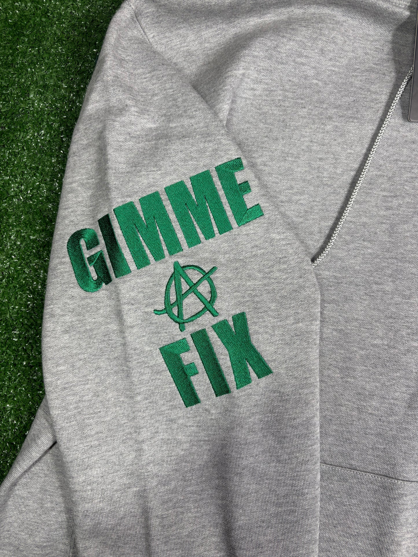 Mastrmind World Vs. Bape All-Over Embroidered Grey Hoodie Size Medium