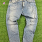 AG Men's Indigo Light Washed Denim Jeans (USED) - Size 36W/32L