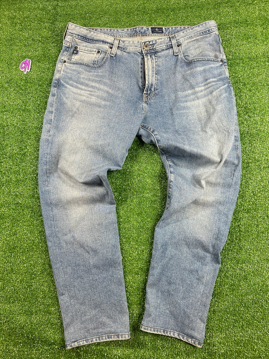 AG Men's Indigo Light Washed Denim Jeans (USED) - Size 36W/32L