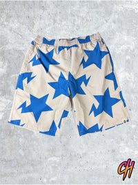 Bape Bapesta Pattern Grey Beach Shorts Size Large
