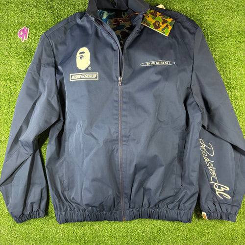 Bape X Pagani Navy Blue ABC Camo Jacket Size Medium