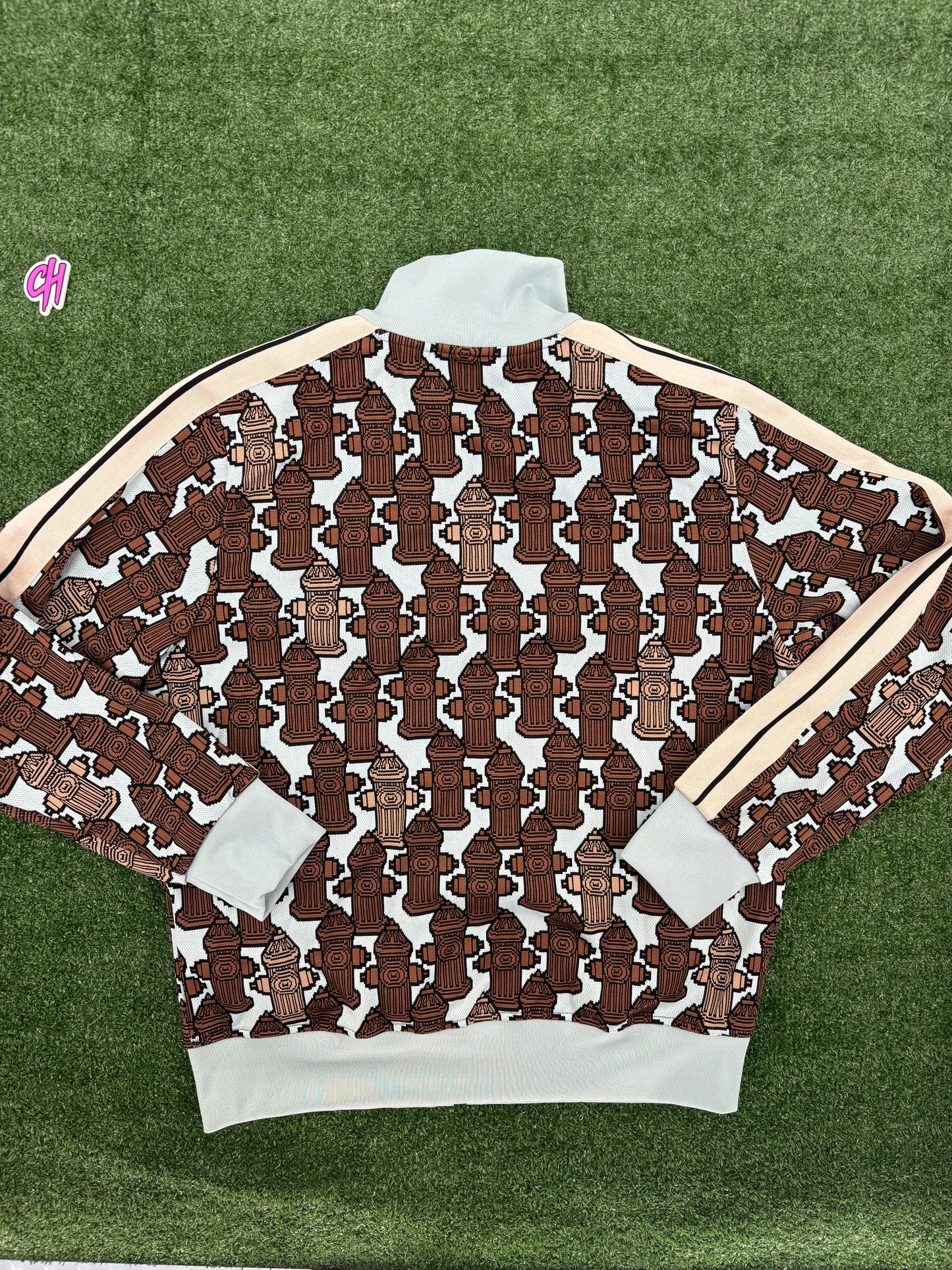 Palm Angels Fire Hydrant Jacquard Track Jacket Size XXL (MSRP: $695.00)