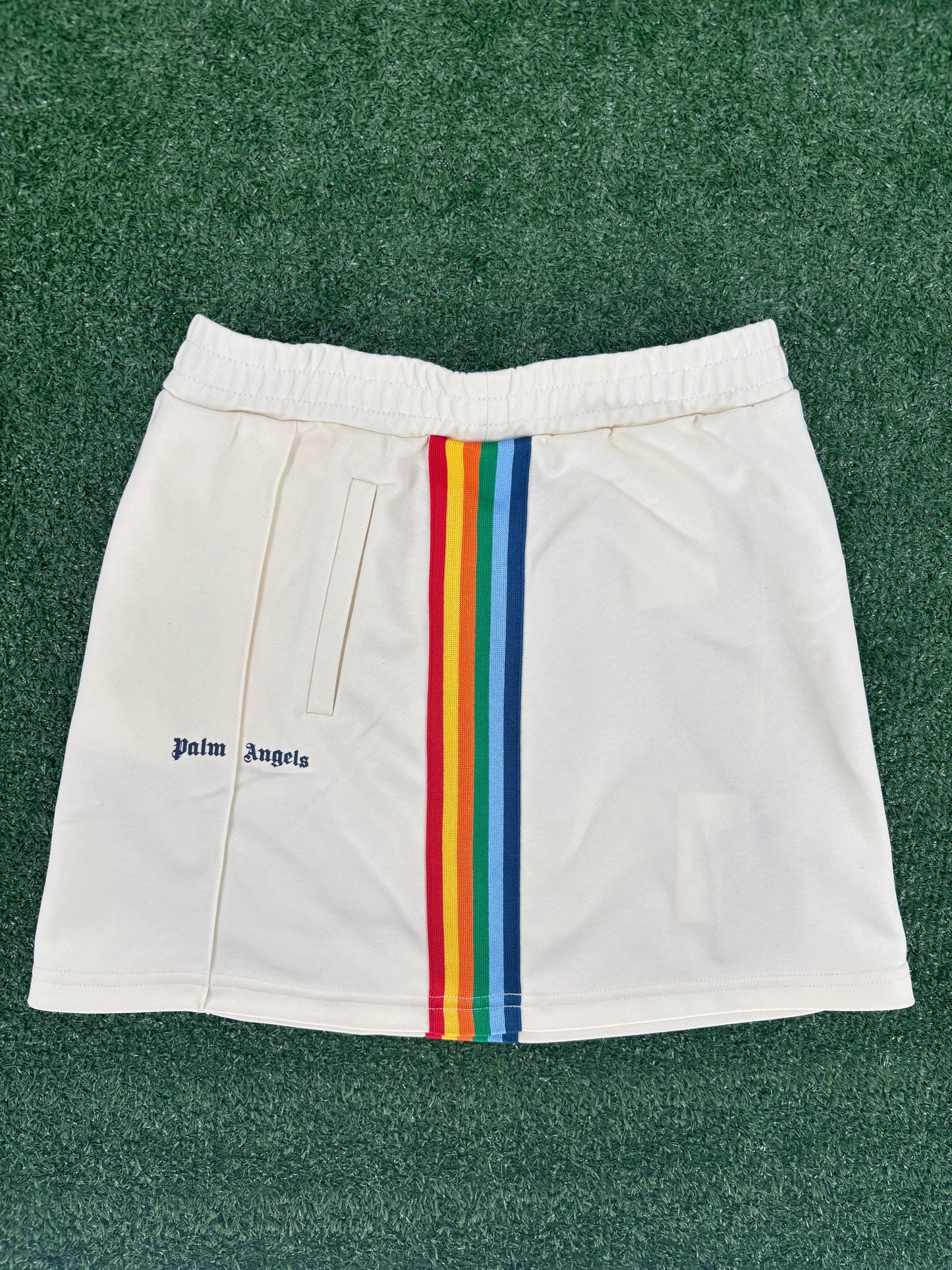Palm Angels Girls Track Skirt Off White  MSRP:$260.00