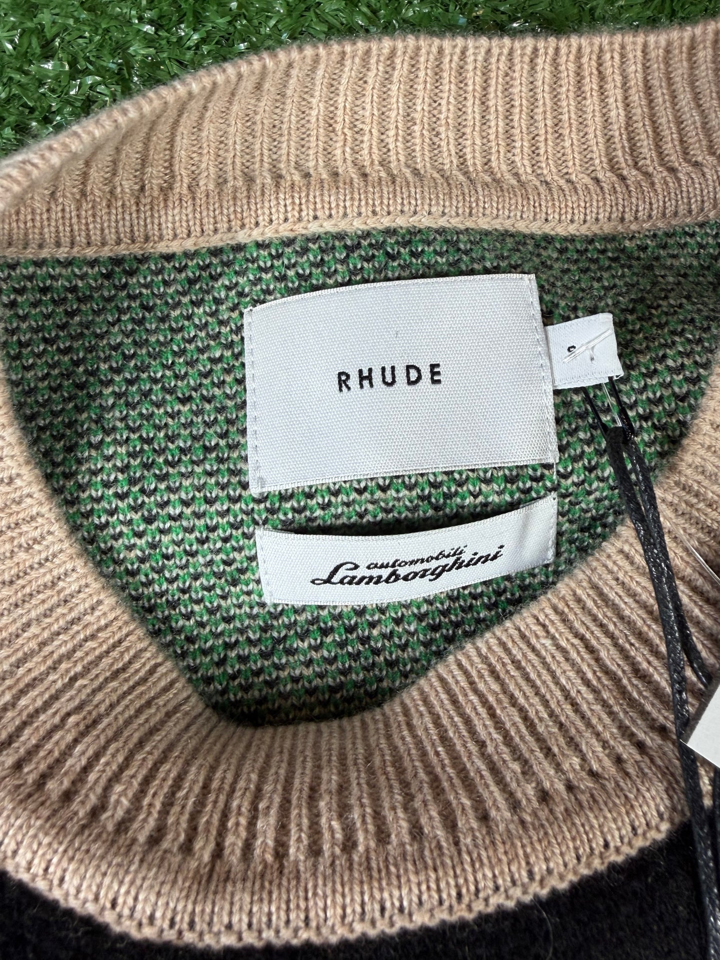 Men's RHUDE X Lamborghini Authentic Knitted Crewneck Sweater SM MSRP: $2,360