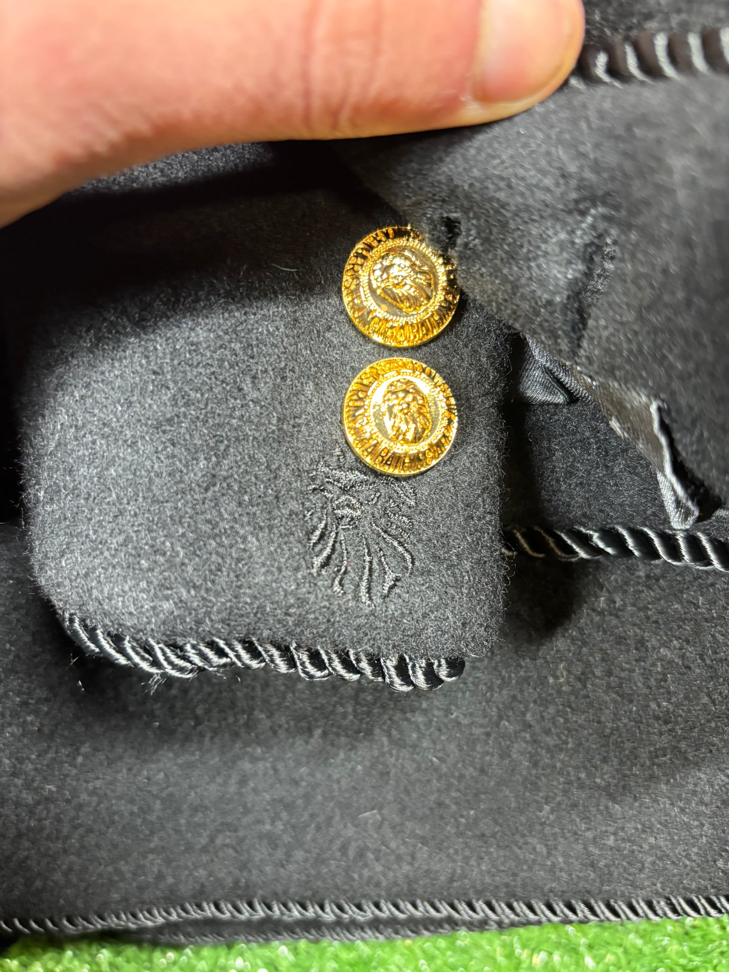 Bape Black Collarless Wool Black Chinese Jacket Size Large (MSRP: $1,000)