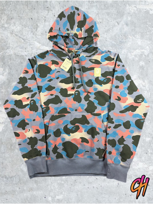 BAPE 1st Camo Multi-Color Grey Pullover Hoodie Size XL