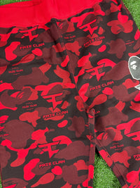 BAPE X Faze Clan Red Camo Sweatpants Size Small
