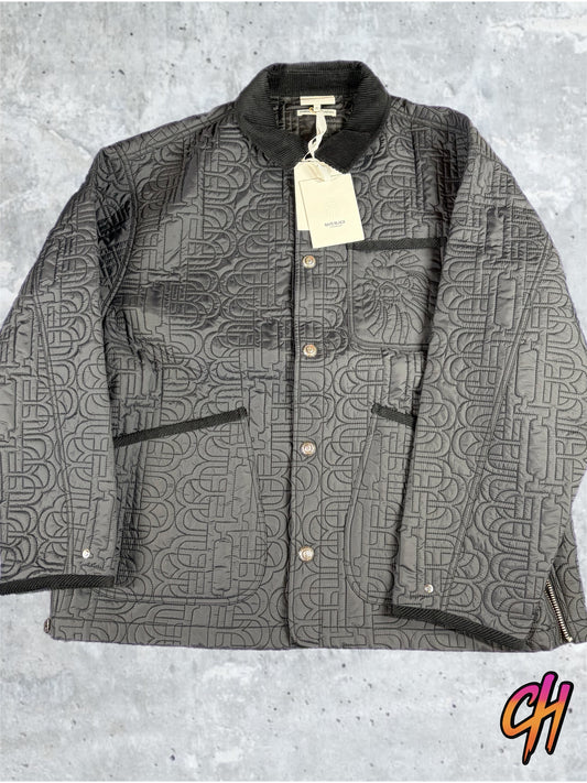 Bape Black Quilted Collared Black Down Jacket Size XL