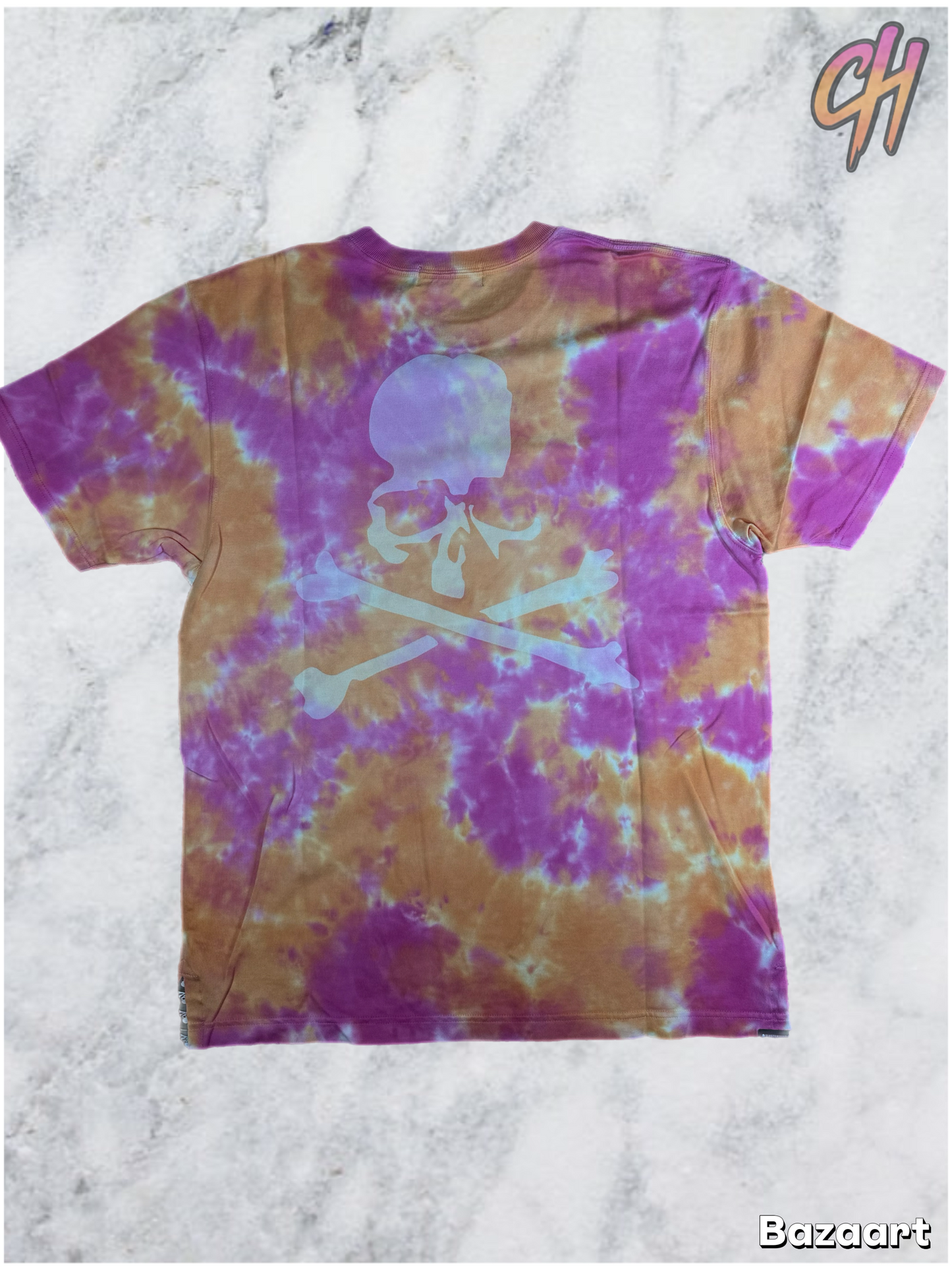 Mastermind Vs. Bape Orange Tie-Dye S/S T-Shirt Size Small