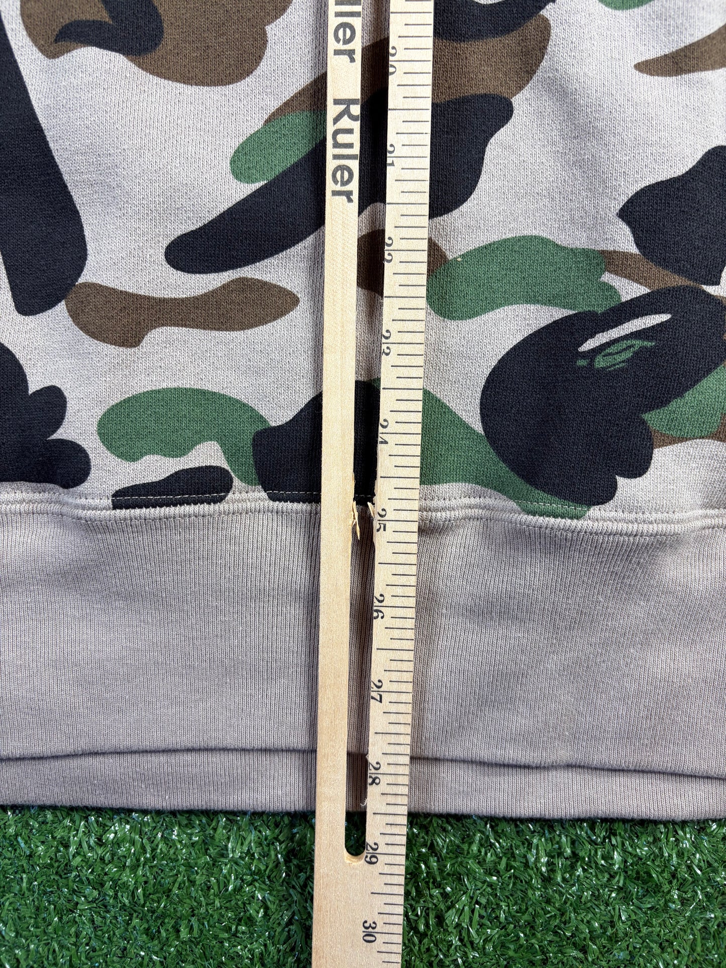BAPE x A.P.C. Beige Camo Pullover Hoodie Size XXXL
