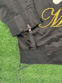 Mastermind World Black Silk Bomber Jacket Size Large (MSRP: $4,900)