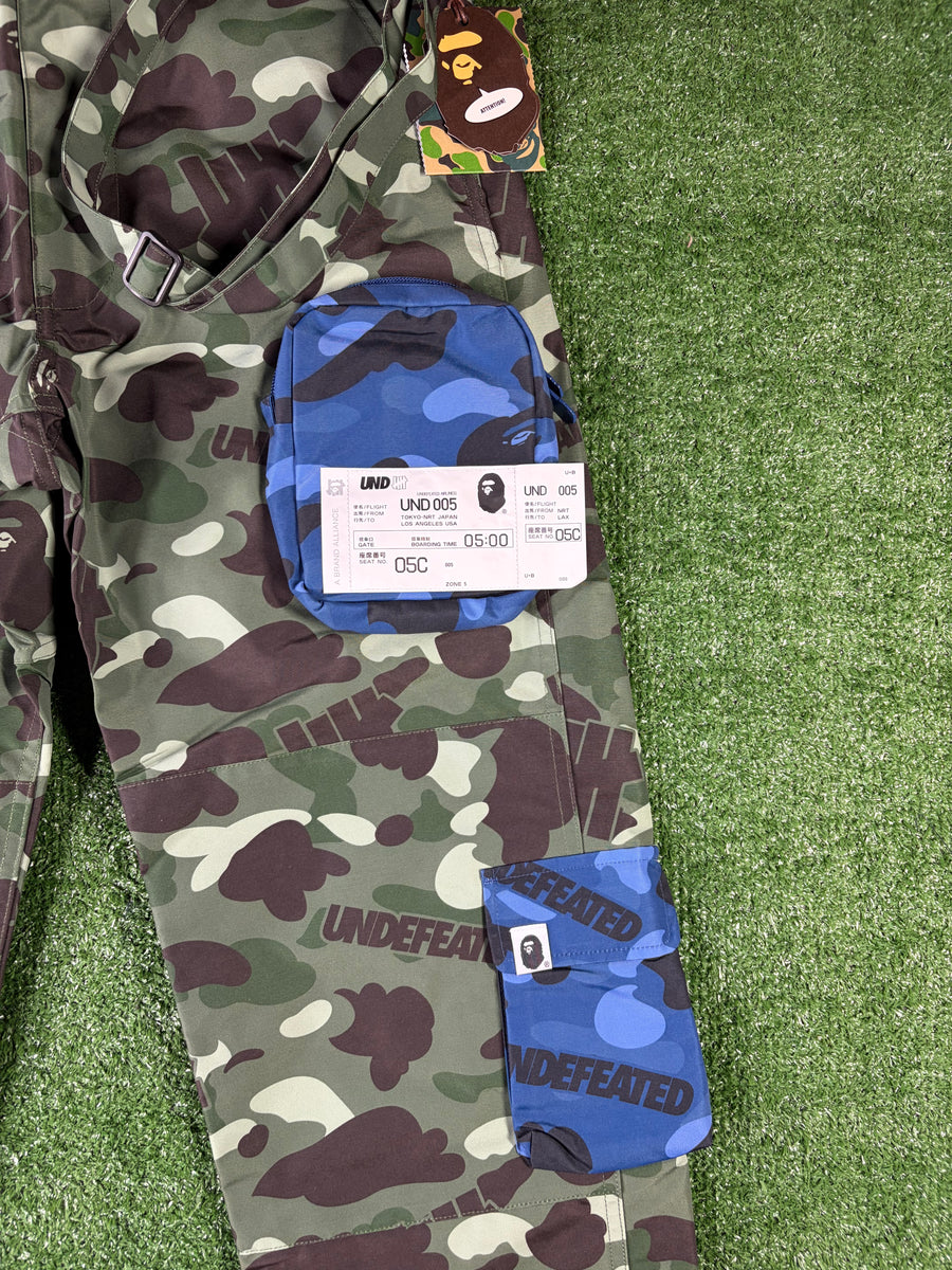 Bape X Undefeated Multi-Pouch Camo Cargo Pants XL