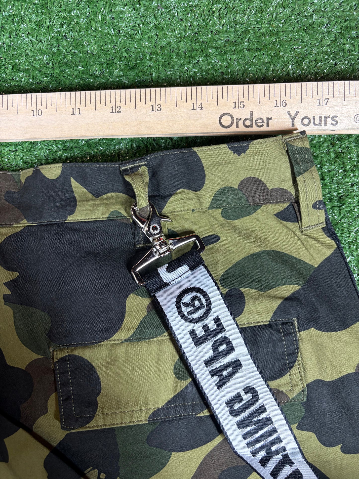 Bape X Jessie Reyez Green 6 Pocket Cargo Pants Size XL
