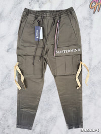 Mastermind World Embroidered Olive Cargo Pants Size Medium (MSRP: $1,800)
