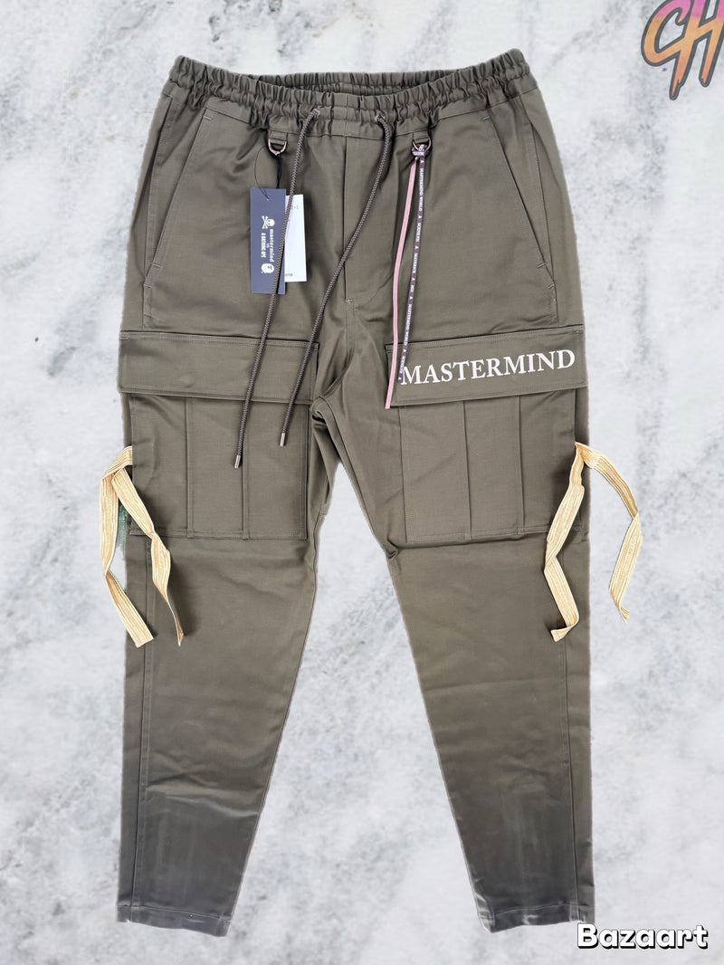 Mastermind World Embroidered Olive Cargo Pants Size Medium (MSRP: $1,800)