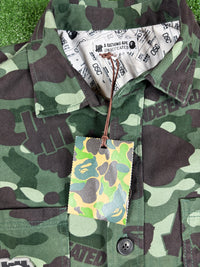 BAPE X Undefeated Color Camo Flannel Jacket Size Large