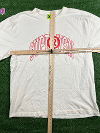 Supervsn White 'Arch Logo' Men's T-Shirt (USED) - Size XL