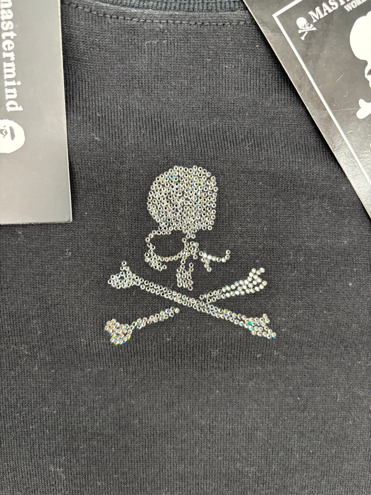 Mastermind World X Swarovski Black Crystal T-Shirt Size Medium (MSRP: $1,129)
