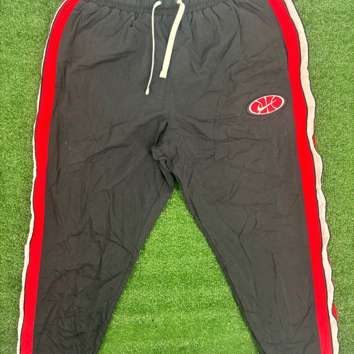 Vintage Nike Basketball Logo Striped Black/Red Windbreaker Pants Size Large