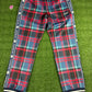 Bape Plaid Check Navy Jersey Track Pants Size XL