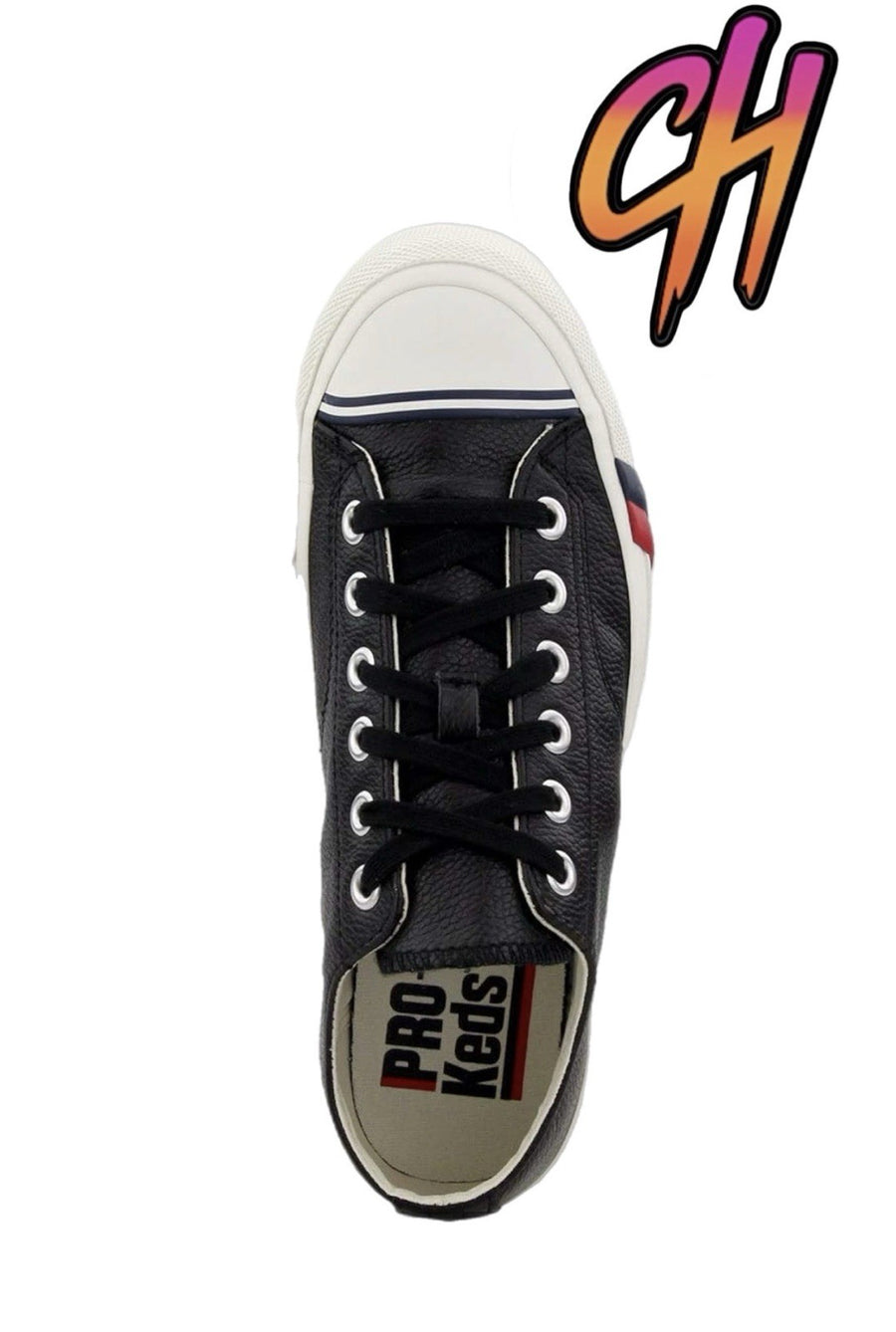 Pro-Keds Royal Lo Lace Up Black Leather Shoes Sneaker