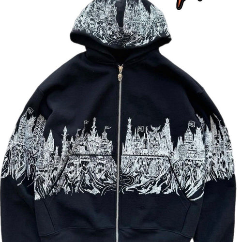 Warren Lotas ‘Kingdom Castle’ Zip Up Jacket Size Medium