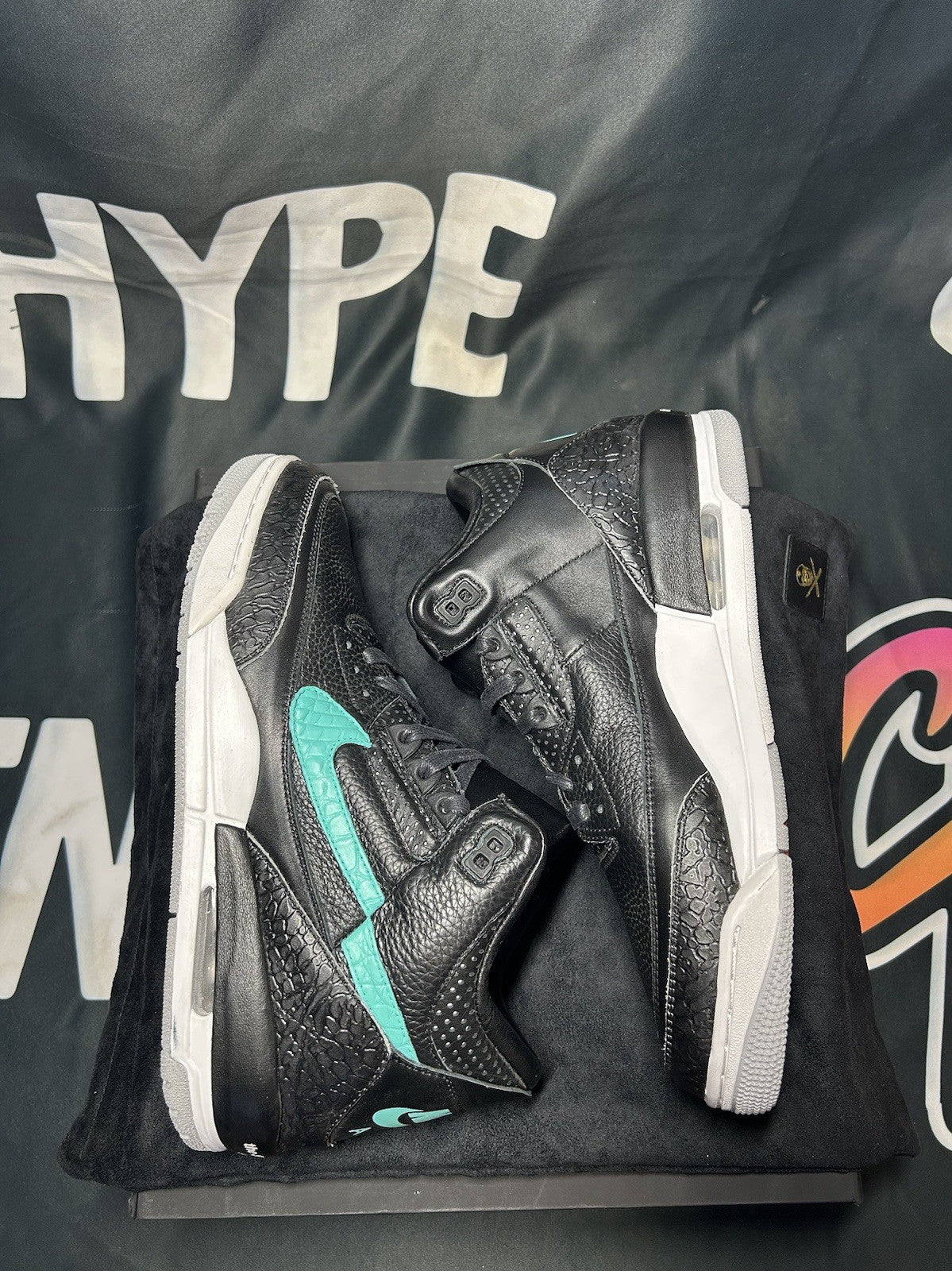 Size 10.5 - Jordan 3 X Shoe Surgeon Official Custom Commes Des Garçon X Tiffany