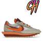 Size 11.5- Nike Sacai x Clot x LDWaffle Net Orange Blaze