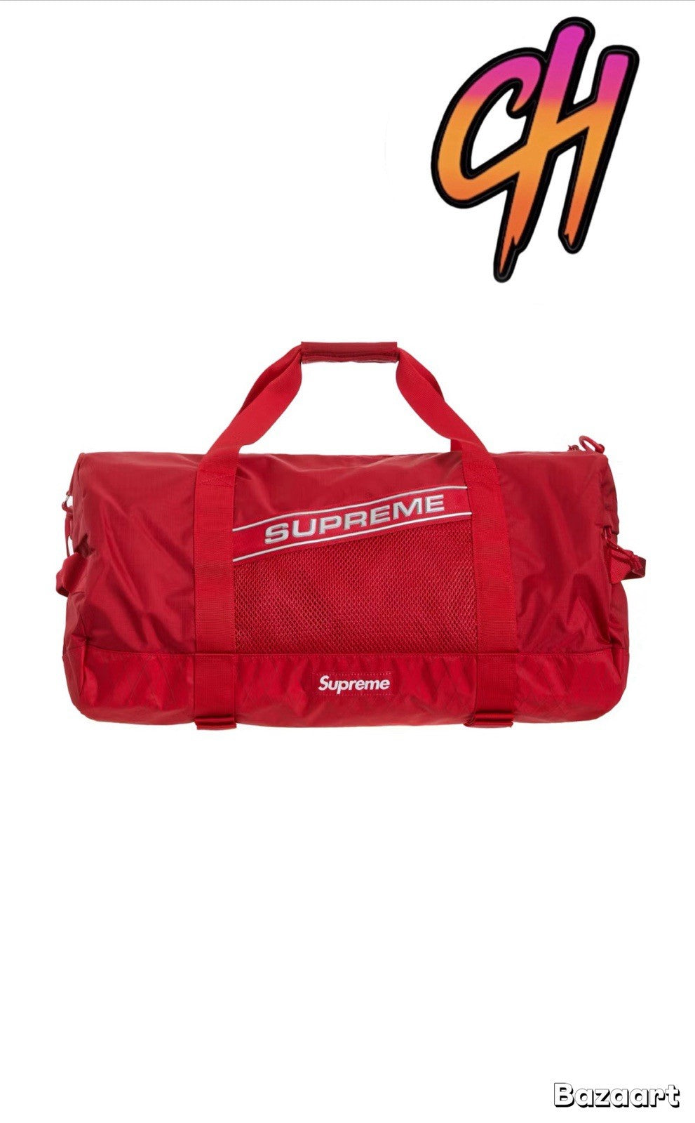 Supreme 3D Logo Duffle Bag FW23 Red 100% Authentic