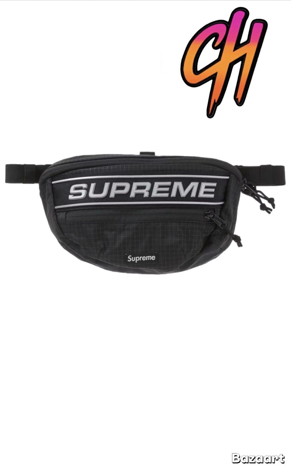 Supreme 3D Logo Waist Bag FW23 Black 100% Authentic