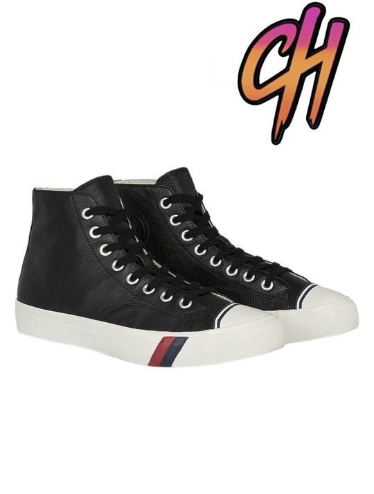 Pro-Keds Royal Hi Leather Lace Up Black Sneaker PH64114